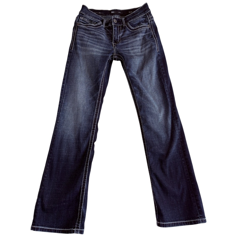 Bke Buckle Aiden Straight Jeans Womens 28x30 (29.5)‎ Blue Denim Cotton Stretch